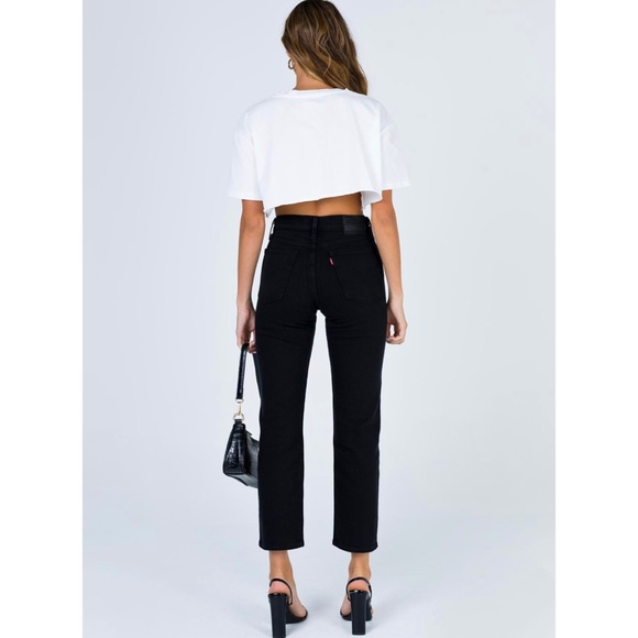 Levi's Wedgie Straight Black Jeans - Picture 9 of 9